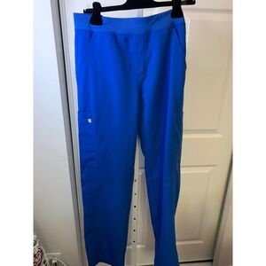 FIGS Technical Collection Scrub Pants Womens Large Blue Straight Leg &  Pockets